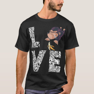 Banana Lover Funny Monkey Tropical Summer Fruit Lo T-Shirt