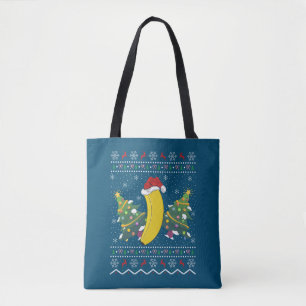 Banana Lover Xmas Gift Ugly Banana Christmas Tote Bag