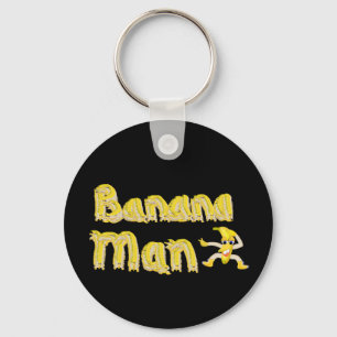 Banana Man button Key Ring
