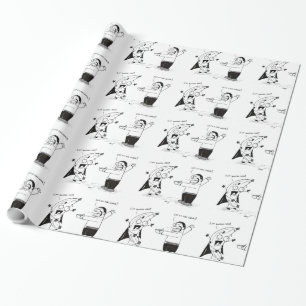 Banana Man Funny Cartoon Wrapping Paper