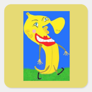 Banana 🍌 Man Square Sticker