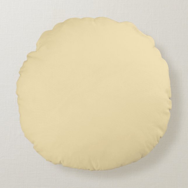Banana Mania (solid colour)  Round Cushion (Front)