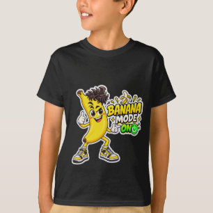 BANANA MODE ON Funny Cute Banana Character T-Shirt