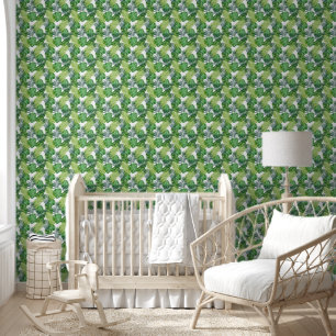 Banana Monstera Palm Green Tropical Leaves Wallpaper