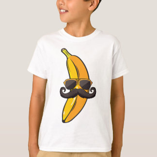 Banana Moustache Sunglasses Face Funny Fruit Cool  T-Shirt