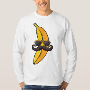 Banana Moustache Sunglasses Face Funny Fruit Cool T-Shirt