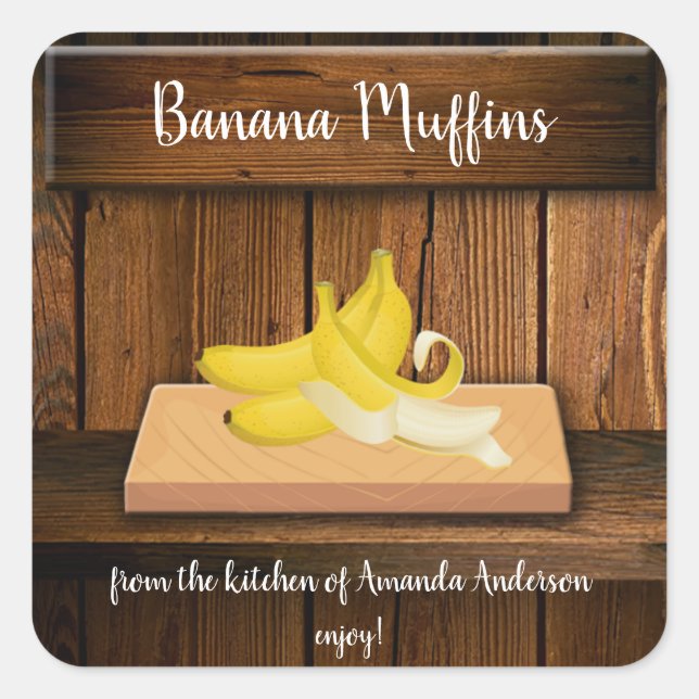 Banana Muffins Sq Product Label (Front)