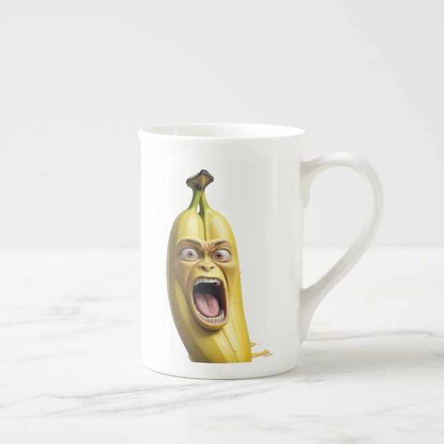 banana mugs funny face angry (Right)