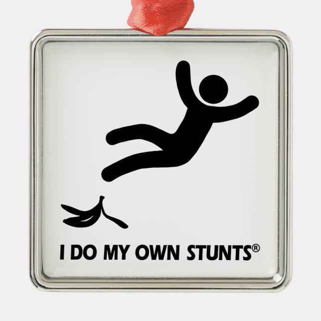 Banana My Own Stunts Metal Ornament (Front)