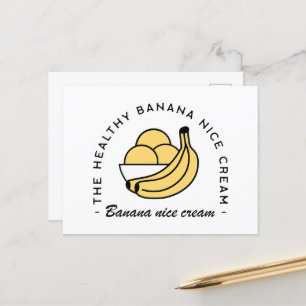 Banana nice cream healthy homemade fruit aesthetic postcard