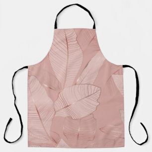 Banana, palm leaves: shiny copper. apron