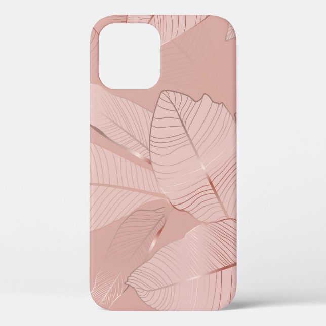 Banana, palm leaves: shiny copper. Case-Mate iPhone case (Back)