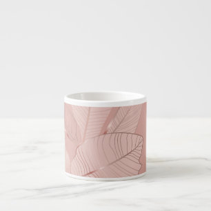 Banana, palm leaves: shiny copper. espresso cup