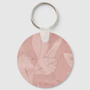 Banana, palm leaves: shiny copper. key ring