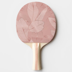 Banana, palm leaves: shiny copper. ping pong paddle