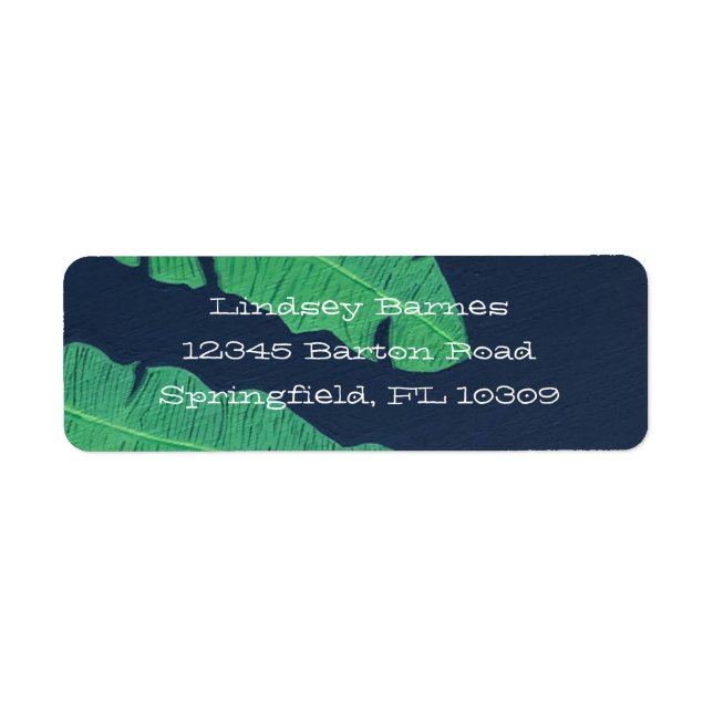 Banana Palms Return Address Label (Front)