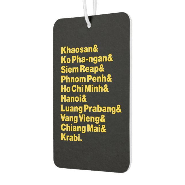 Banana Pancake Trail / Circuit Car Air Freshener (Left)