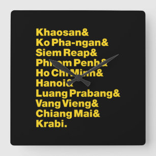 Banana Pancake Trail / Circuit Square Wall Clock