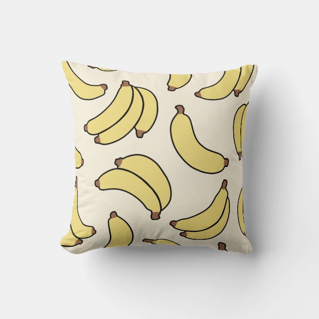 Banana Parade Butter Yellow Cushion (Front)