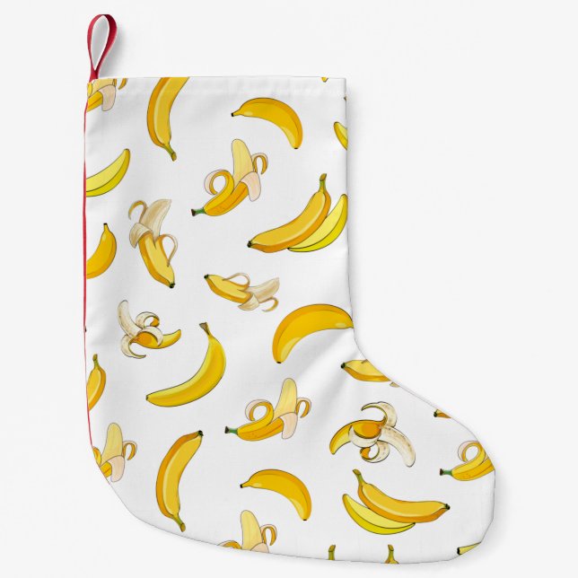 Banana Pattern 4 Small Christmas Stocking (Front)
