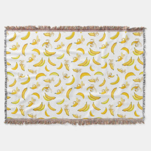Banana Pattern 4 Throw Blanket