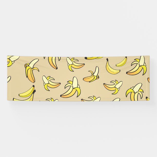 Banana Pattern Banner (Horizontal)