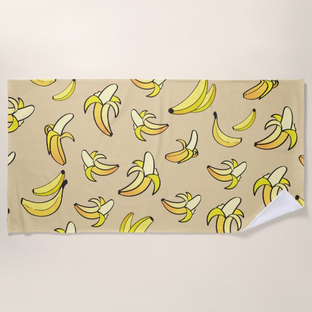 Banana Pattern Beach Towel (Front)