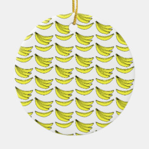 Banana Pattern. Ceramic Tree Decoration