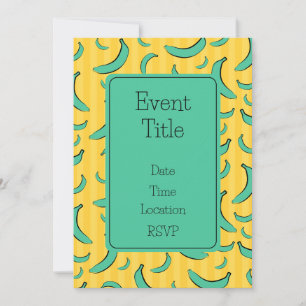 Banana Pattern Invitation