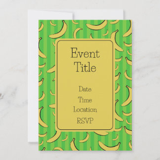 Banana Pattern Invitation