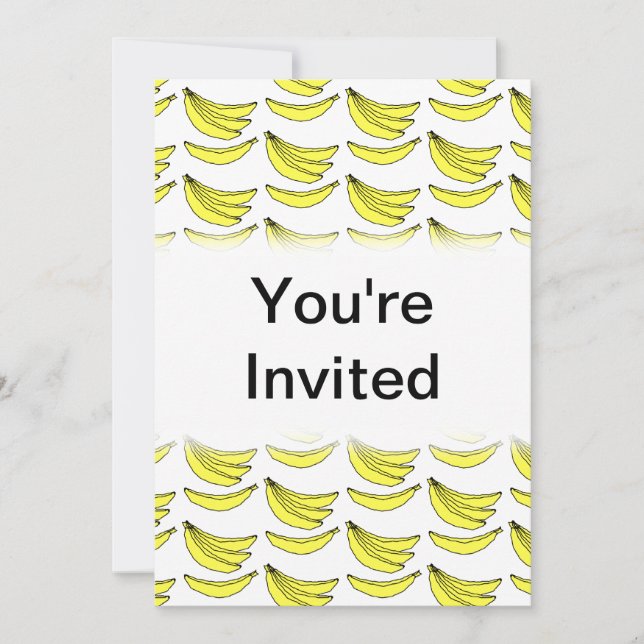 Banana Pattern. Invitation (Front)