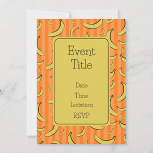 Banana Pattern Invitation