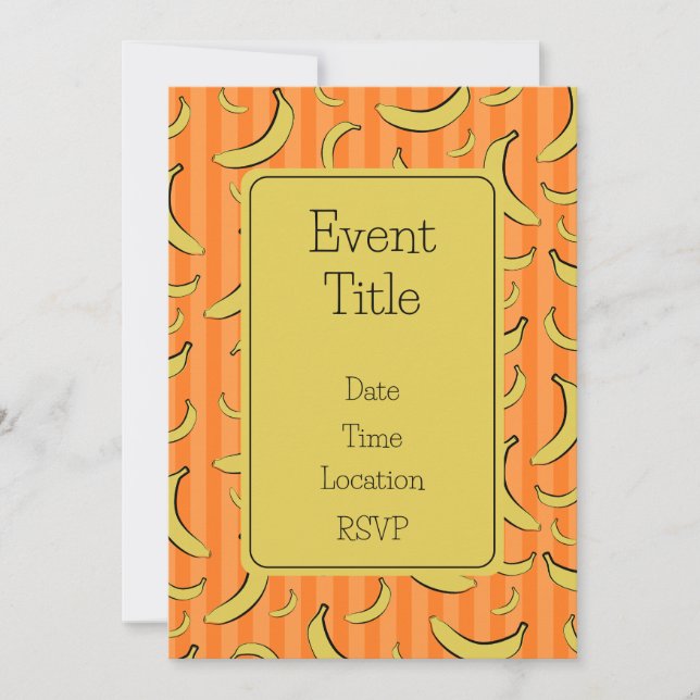 Banana Pattern Invitation (Front)