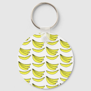 Banana Pattern. Key Ring
