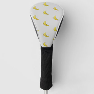 Banana pattern on grey golf head cover