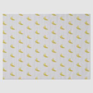 Banana pattern on grey tissue paper