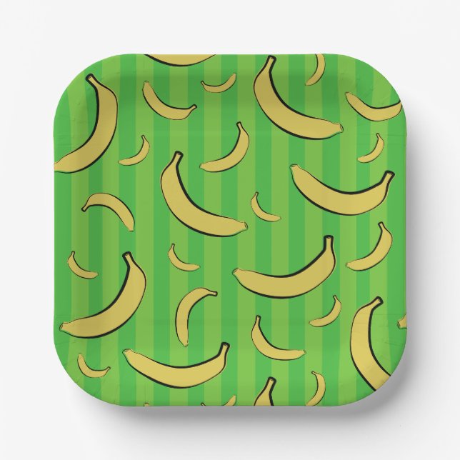 Banana Pattern Paper Plate (Front)