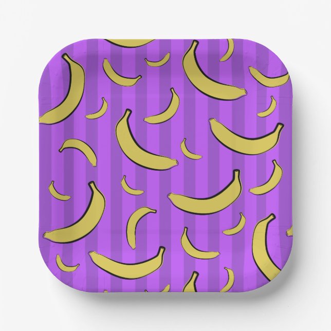 Banana Pattern Paper Plate (Front)