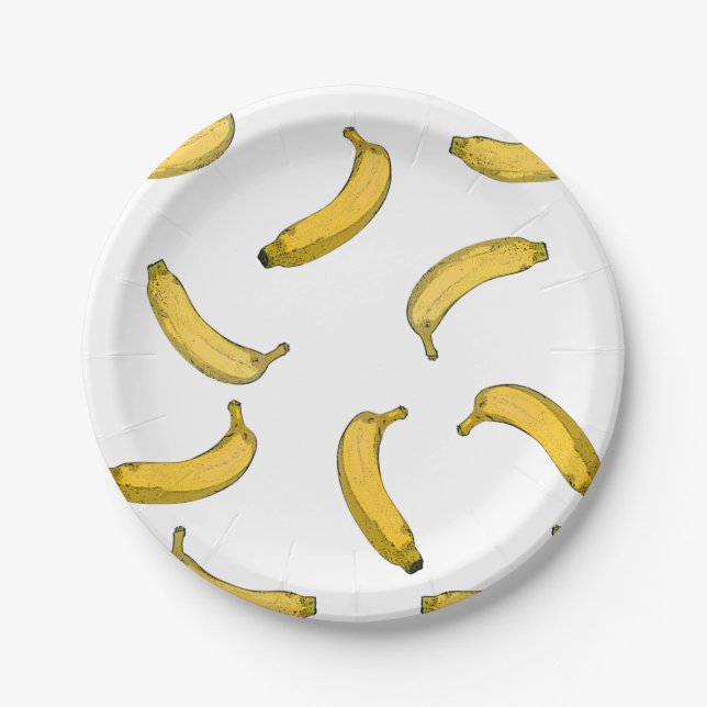 banana pattern paper plate (Front)