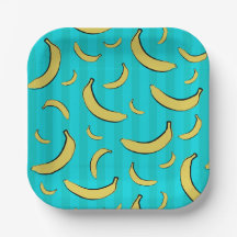 Banana Pattern Paper Plate