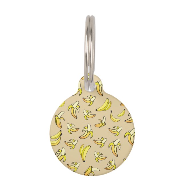 Banana Pattern Pet Tag (Front)