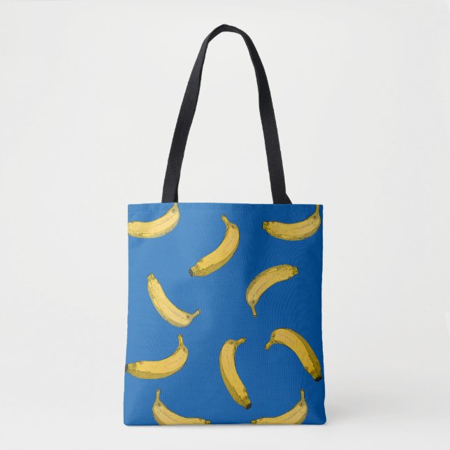 banana pattern sketch tote bag (Front)