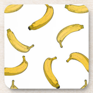 Banana pattern sketch version coaster