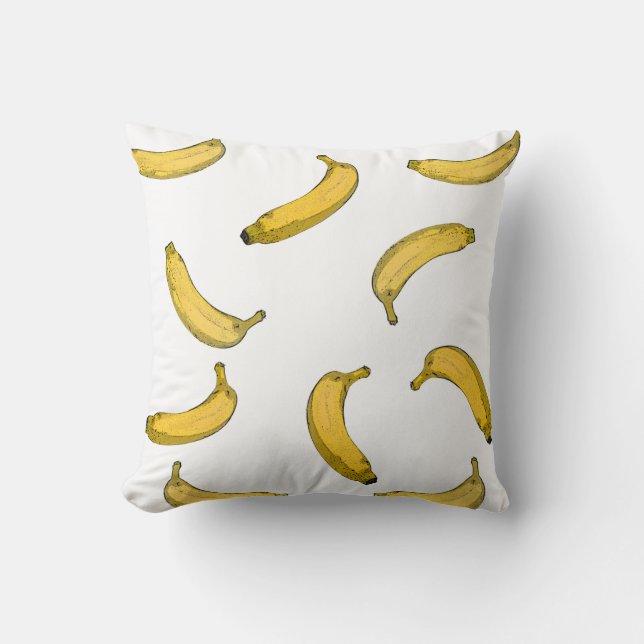 Banana pattern sketch version cushion (Front)