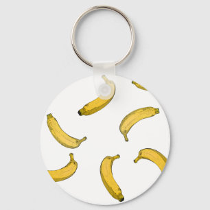 Banana pattern sketch version key ring