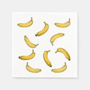 Banana pattern sketch version napkin