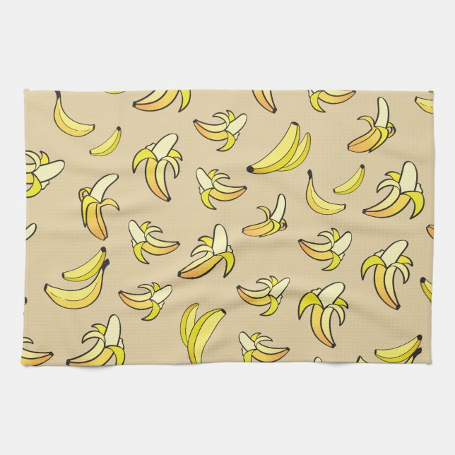 Banana Pattern Tea Towel (Horizontal)
