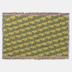 banana pattern throw blanket