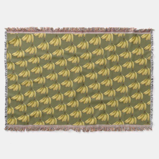 banana pattern throw blanket (Front)