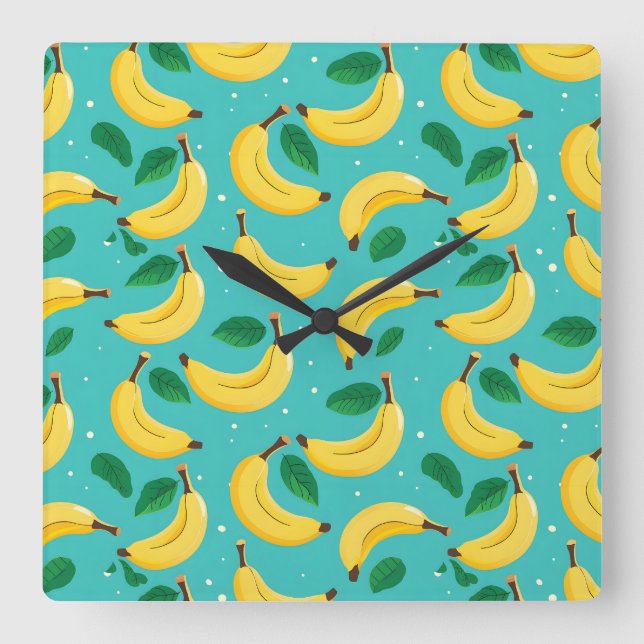 Banana Pattern Wall Clock (Front)